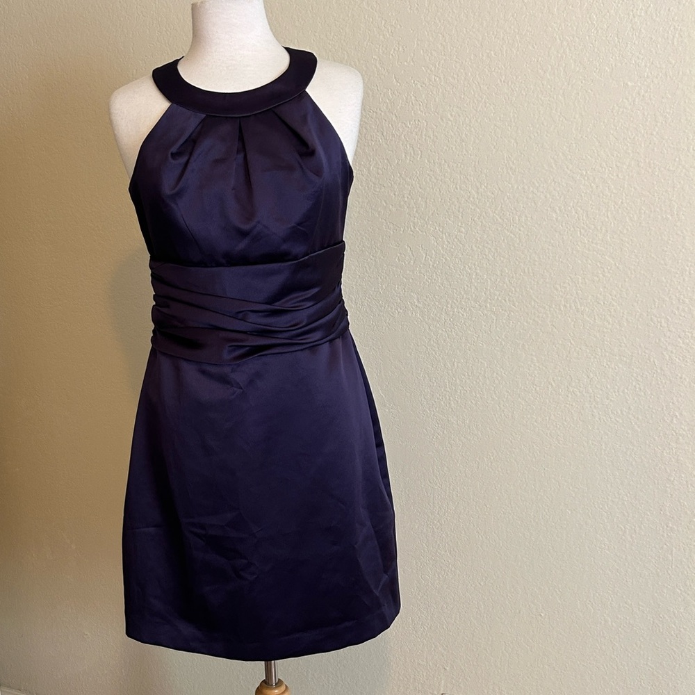 Elegant Purple Halter Dress